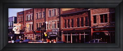 Framed Buildings along a street, Nashville, Tennessee, USA Print