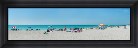 Framed People on the beach, Venice Beach, Gulf Of Mexico, Venice, Florida, USA Print
