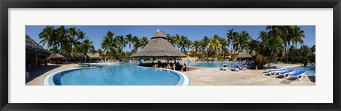 Framed Swimming pool of a hotel, Varadero, Matanzas, Cuba Print