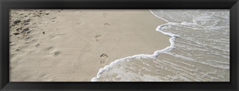 Framed Surf&#39;s edge on the beach, Varadero Beach, Varadero, Matanzas, Cuba Print