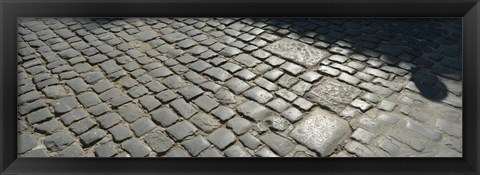 Framed Cobblestones, Plaza de la Catedral, Havana, Cuba Print