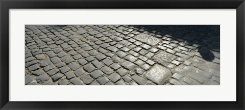 Framed Cobblestones, Plaza de la Catedral, Havana, Cuba Print