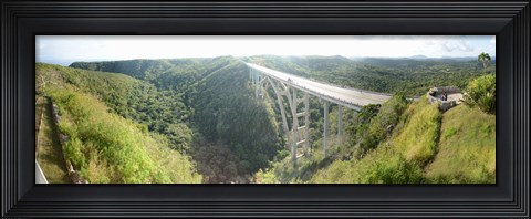 Framed High angle view of a bridge, El Puente de Bacunayagua, Matanzas, Cuba Print