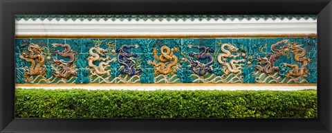 Framed Dragon frieze outside a building, Singapore Chinese Chamber of Commerce and Industry, Singapore Print