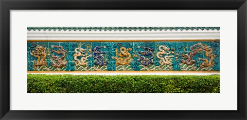 Framed Dragon frieze outside a building, Singapore Chinese Chamber of Commerce and Industry, Singapore Print