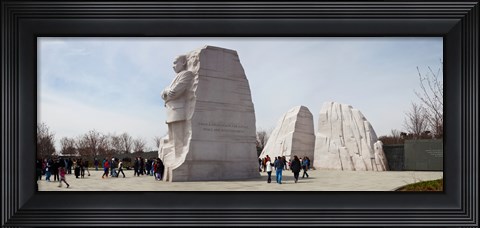 Framed People at Martin Luther King Jr. Memorial, West Potomac Park, The Mall, Washington DC, USA Print