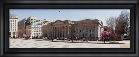 Framed North face of the U.S. Treasury Building at The Mall, Washington DC, USA Print