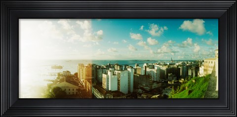 Framed Buildings on the coast, Pelourinho, Salvador, Bahia, Brazil Print