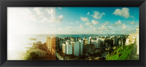 Framed Buildings on the coast, Pelourinho, Salvador, Bahia, Brazil Print