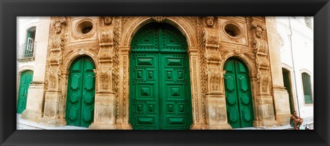 Framed Facade of the Sao Francisco Church and Convent of Salvador in Pelourinho, Salvador, Bahia, Brazil Print