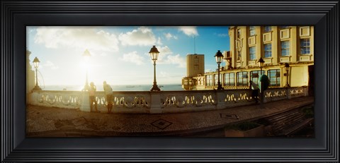 Framed Lacerda Elevator on the coast at sunset, Pelourinho, Salvador, Bahia, Brazil Print