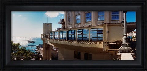 Framed Lacerda Elevator on the coast, Pelourinho, Salvador, Bahia, Brazil Print