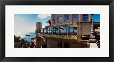 Framed Lacerda Elevator on the coast, Pelourinho, Salvador, Bahia, Brazil Print