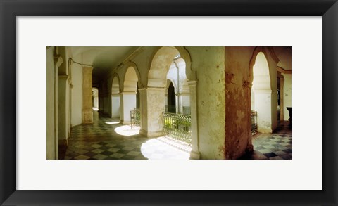 Framed Courtyard of Igreja de Sao Francisco church in Pelourinho, Salvador, Bahia, Brazil Print