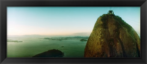 Framed Sugarloaf Mountain at sunset, Rio de Janeiro, Brazil Print