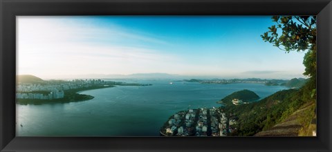 Framed Rio de Janeiro viewed from Sugarloaf Mountain, Brazil Print