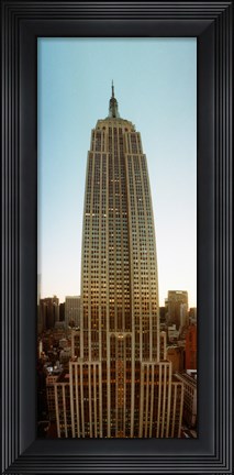 Framed Low angle view of the Empire State Building, Manhattan, New York City, New York State, USA Print