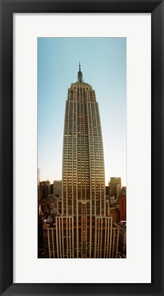 Framed Low angle view of the Empire State Building, Manhattan, New York City, New York State, USA Print