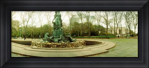 Framed Fountain in a park, Bailey Fountain, Grand Army Plaza, Brooklyn, New York City, New York State, USA Print