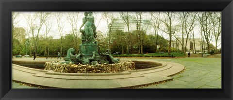 Framed Fountain in a park, Bailey Fountain, Grand Army Plaza, Brooklyn, New York City, New York State, USA Print