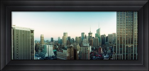 Framed Skyscrapers in a city, Midtown Manhattan, 34th Street, Manhattan, New York City, New York State Print