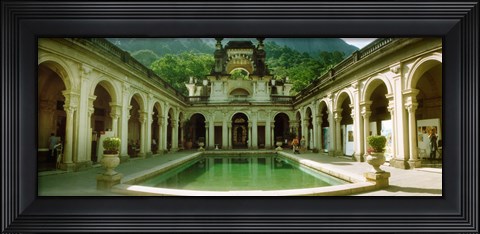 Framed Courtyard of a mansion, Parque Lage, Jardim Botanico, Corcovado, Rio de Janeiro, Brazil Print