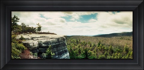 Framed Forest of trees, Gertrude's Nose, Minnewaska State Park, Catskill Mountains, New York State, USA Print