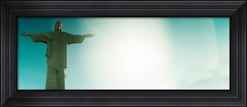 Framed Low angle view of Christ The Redeemer, Corcovado, Rio de Janeiro, Brazil Print