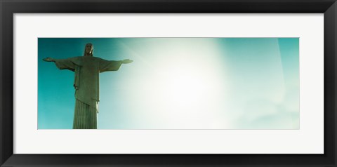 Framed Low angle view of Christ The Redeemer, Corcovado, Rio de Janeiro, Brazil Print