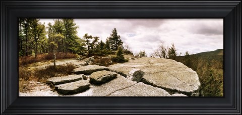 Framed Gertrude's Nose on a cloudy day, Minnewaska State Park, Catskill Mountains, New York State, USA Print