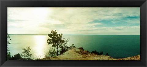 Framed Sunset over the ocean, Morro De Sao Paulo, Tinhare, Cairu, Bahia, Brazil Print