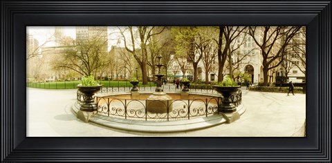 Framed Fountain in Madison Square Park in the spring, Manhattan, New York City, New York State, USA Print
