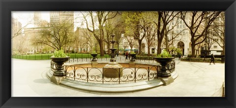 Framed Fountain in Madison Square Park in the spring, Manhattan, New York City, New York State, USA Print