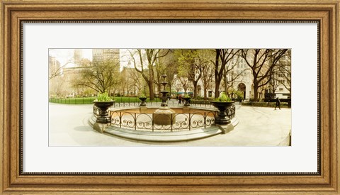 Framed Fountain in Madison Square Park in the spring, Manhattan, New York City, New York State, USA Print
