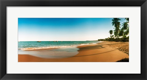 Framed Palm trees on the beach, Morro De Sao Paulo, Tinhare, Cairu, Bahia, Brazil Print