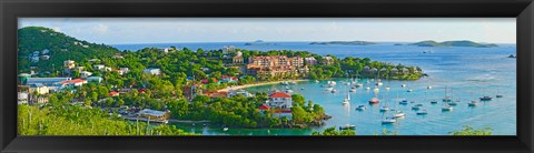 Framed Cruz Bay, St. John, US Virgin Islands Print