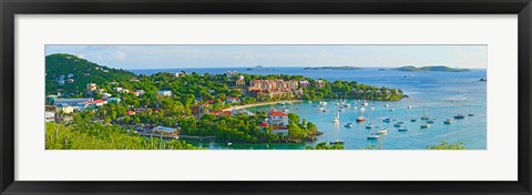 Framed Cruz Bay, St. John, US Virgin Islands Print