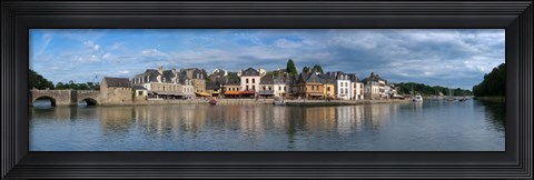 Framed Medieval town at the waterfront, St. Goustan, Auray, Gulf Of Morbihan, Morbihan, Brittany, France Print