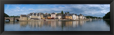 Framed Medieval town at the waterfront, St. Goustan, Auray, Gulf Of Morbihan, Morbihan, Brittany, France Print