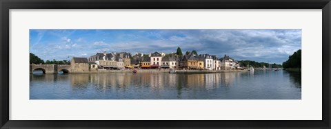 Framed Medieval town at the waterfront, St. Goustan, Auray, Gulf Of Morbihan, Morbihan, Brittany, France Print