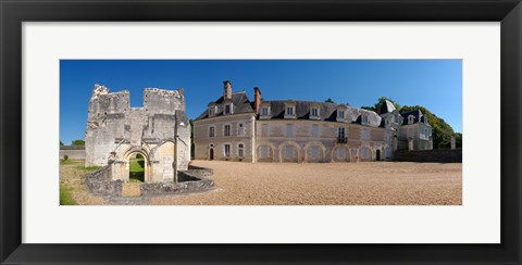 Framed Facade of an abbey, La Chartreuse Du Liget, Loire-et-Cher, Loire, Touraine, France Print