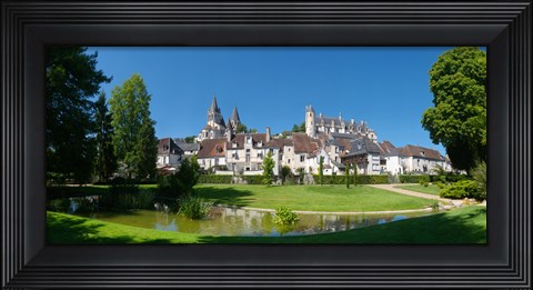 Framed Royal Apartments and Collegiate Church of Saint Ours, Loches, Loire-et-Cher, Loire, Touraine, France Print