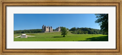 Framed Castle on a hill, Chateau de Montpoupon, Indre-Et-Loire, Pays-De-La-Loire, Touraine, France Print