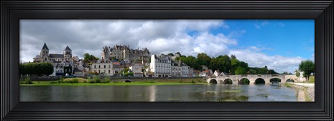 Framed Castle on a hill, Saint Aignan, Loire-Et-Cher, Loire Valley, France Print