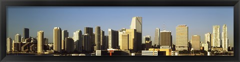 Framed Miami, Florida Skyline 2012 Print