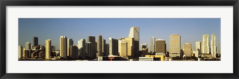 Framed Miami, Florida Skyline 2012 Print