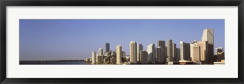 Framed Miami, Florida Cityscape by the Water Print