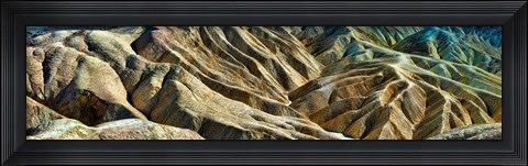 Framed Rock formation on a landscape, Zabriskie Point, Death Valley, Death Valley National Park, California Print