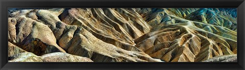 Framed Rock formation on a landscape, Zabriskie Point, Death Valley, Death Valley National Park, California Print