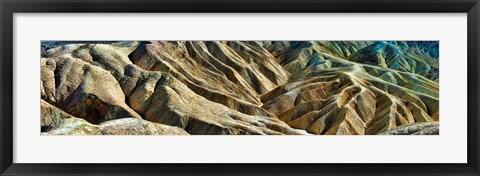 Framed Rock formation on a landscape, Zabriskie Point, Death Valley, Death Valley National Park, California Print